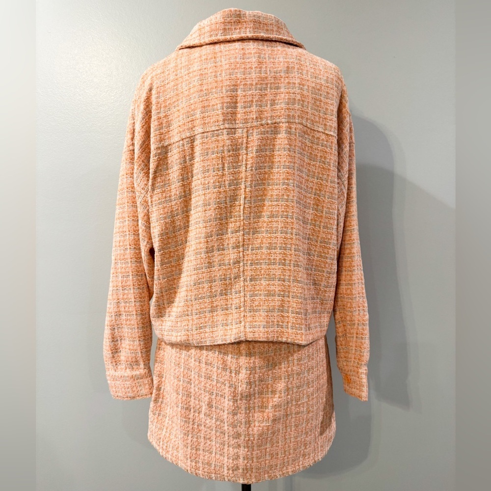 LE LIS peach tweed skirt and blazer NWT - Picture 2 of 8